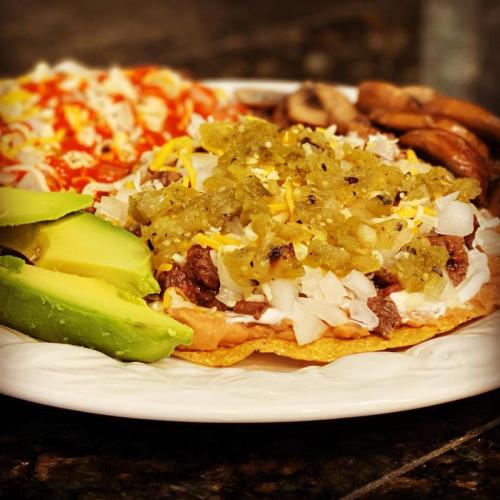 Carne Asada Tostada Meal